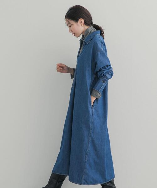 URBAN RESEARCH DOORS(アーバンリサーチドアーズ)の「フロントジップデニムワンピース(ワンピース・レディース・インディゴブルー/ワンウォッシュ・FREE)」の22枚目の写真