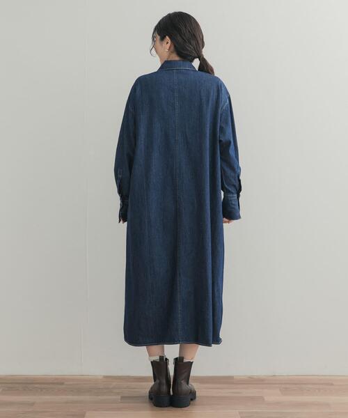 URBAN RESEARCH DOORS(アーバンリサーチドアーズ)の「フロントジップデニムワンピース(ワンピース・レディース・インディゴブルー/ワンウォッシュ・FREE)」の8枚目の写真