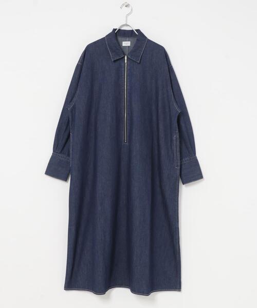 URBAN RESEARCH DOORS(アーバンリサーチドアーズ)の「フロントジップデニムワンピース(ワンピース・レディース・インディゴブルー/ワンウォッシュ・FREE)」の9枚目の写真