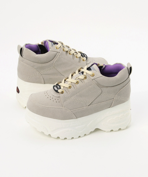 YOSUKE（ヨースケ）の「「YOSUKE/ヨースケ」アツゾコレースアップスニーカー（スニーカー・レディース・ライトブルー/ブラック系その他/オレンジ/ブルー系その他/カーキオリーブ/ピンク系その他/ブラック系その他2/ホワイト系その他2/イエロー系その他2/ブラック/ホワイト/ワイン/レッド/ゴールド系その他・24/23/23.5/24.5/22.5）」の2枚目の写真