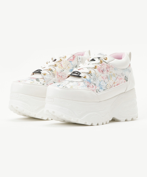 YOSUKE（ヨースケ）の「「YOSUKE/ヨースケ」アツゾコレースアップスニーカー（スニーカー・レディース・ライトブルー/ブラック系その他/オレンジ/ブルー系その他/カーキオリーブ/ピンク系その他/ブラック系その他2/ホワイト系その他2/イエロー系その他2/ブラック/ホワイト/ワイン/レッド/ゴールド系その他・24/23/23.5/24.5/22.5）」の3枚目の写真