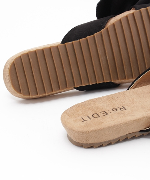 Re:EDIT（リエディ）の「【人気NO.1リラックスサンダル】フロントリボンコンフォートサンダルシューズ/フラットサンダル/シューズ[春夏新作][Re:EDIT/リエディ]（サンダル・レディース・ネイビー/ブラック/アイボリー/ホワイト系その他/ブラック系その他/シルバー/グレイッシュベージュ/ピンクベージュ/イエロー/レッド/グリーン/ホワイト×ブルー/ホワイト×ブラック・SMALL/X-SMALL/MEDIUM/XX-LARGE/X-LARGE/LARGE）」の20枚目の写真