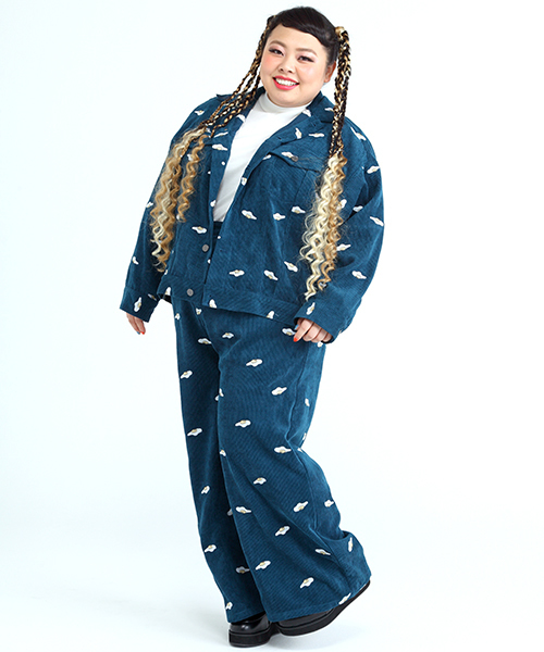 PUNYUS（プニュズ）の「目玉焼きコーデュロイパンツ（その他パンツ・レディース・ネイビー/キャメル/ピンク・2/1/3/4）」の2枚目の写真