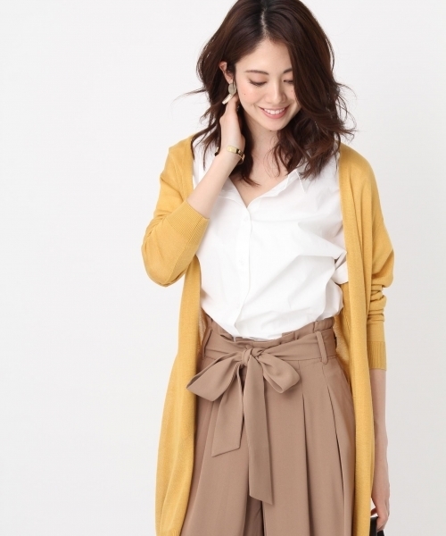 Andemiu（アンデミュウ）の「【接触冷感】セッショクレイカンミディカーディガン748822（カーディガン/ボレロ・レディース・ブルー/グレー/ネイビー/レッド/キャメル/イエロー/ブラック/カーキ/ピンク・FREE）」の6枚目の写真