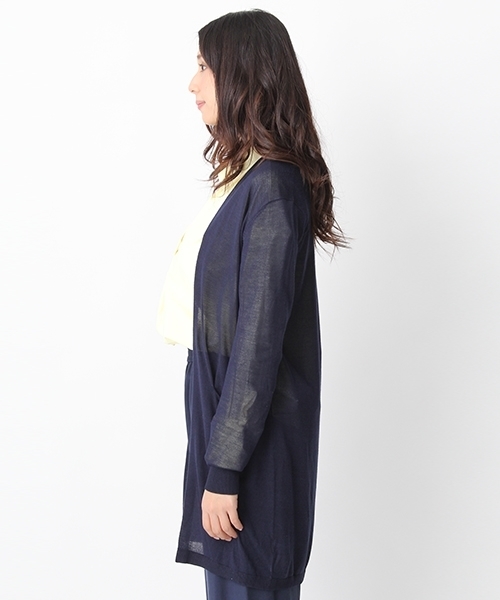 Andemiu（アンデミュウ）の「【接触冷感】セッショクレイカンミディカーディガン748822（カーディガン/ボレロ・レディース・ブルー/グレー/ネイビー/レッド/キャメル/イエロー/ブラック/カーキ/ピンク・FREE）」の10枚目の写真