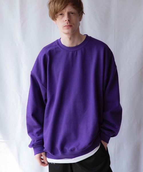 EMMA NOVEMBER (エマノーヴェンバー)の「ビッグシルエット ドロップショルダー クルー スウェット(スウェット・メンズ・ホワイト/レッド/ブラック/グレー/ネイビー/ダークグリーン/パープル/ダークブラウン/ピンク/マルーン/セージグリーン/ライトブルー/オレンジ/ゴールド/ミント・FREE/1/2)」の11枚目の写真