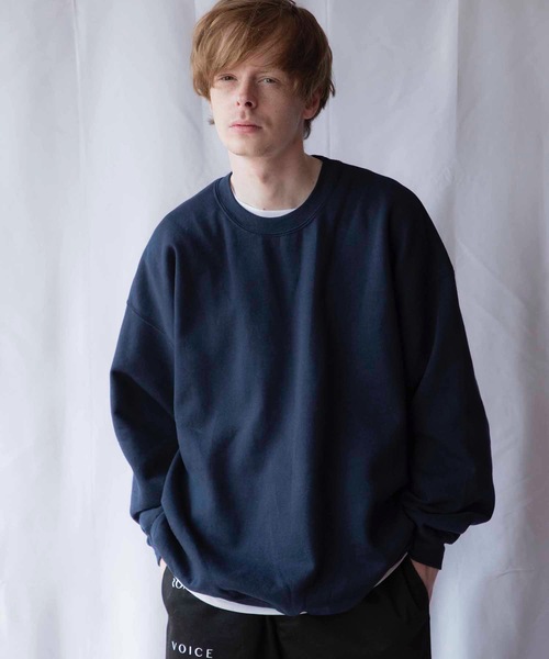 EMMA NOVEMBER (エマノーヴェンバー)の「ビッグシルエット ドロップショルダー クルー スウェット(スウェット・メンズ・ホワイト/レッド/ブラック/グレー/ネイビー/ダークグリーン/パープル/ダークブラウン/ピンク/マルーン/セージグリーン/ライトブルー/オレンジ/ゴールド/ミント・FREE/1/2)」の10枚目の写真