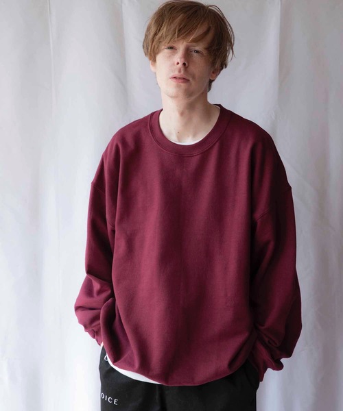 EMMA NOVEMBER (エマノーヴェンバー)の「ビッグシルエット ドロップショルダー クルー スウェット(スウェット・メンズ・ホワイト/レッド/ブラック/グレー/ネイビー/ダークグリーン/パープル/ダークブラウン/ピンク/マルーン/セージグリーン/ライトブルー/オレンジ/ゴールド/ミント・FREE/1/2)」の14枚目の写真