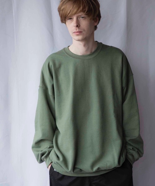 EMMA NOVEMBER (エマノーヴェンバー)の「ビッグシルエット ドロップショルダー クルー スウェット(スウェット・メンズ・ホワイト/レッド/ブラック/グレー/ネイビー/ダークグリーン/パープル/ダークブラウン/ピンク/マルーン/セージグリーン/ライトブルー/オレンジ/ゴールド/ミント・FREE/1/2)」の8枚目の写真