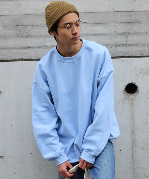 EMMA NOVEMBER (エマノーヴェンバー)の「ビッグシルエット ドロップショルダー クルー スウェット(スウェット・メンズ・ホワイト/レッド/ブラック/グレー/ネイビー/ダークグリーン/パープル/ダークブラウン/ピンク/マルーン/セージグリーン/ライトブルー/オレンジ/ゴールド/ミント・FREE/1/2)」の9枚目の写真