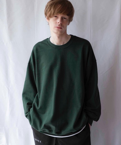 EMMA NOVEMBER (エマノーヴェンバー)の「ビッグシルエット ドロップショルダー クルー スウェット(スウェット・メンズ・ホワイト/レッド/ブラック/グレー/ネイビー/ダークグリーン/パープル/ダークブラウン/ピンク/マルーン/セージグリーン/ライトブルー/オレンジ/ゴールド/ミント・FREE/1/2)」の6枚目の写真