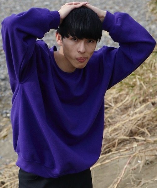 EMMA NOVEMBER (エマノーヴェンバー)の「ビッグシルエット ドロップショルダー クルー スウェット(スウェット・メンズ・ホワイト/レッド/ブラック/グレー/ネイビー/ダークグリーン/パープル/ダークブラウン/ピンク/マルーン/セージグリーン/ライトブルー/オレンジ/ゴールド/ミント・FREE/1/2)」の19枚目の写真