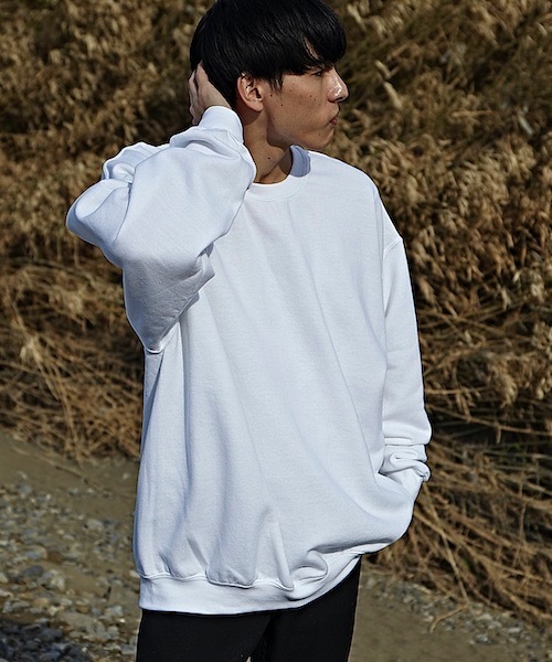 EMMA NOVEMBER (エマノーヴェンバー)の「ビッグシルエット ドロップショルダー クルー スウェット(スウェット・メンズ・ホワイト/レッド/ブラック/グレー/ネイビー/ダークグリーン/パープル/ダークブラウン/ピンク/マルーン/セージグリーン/ライトブルー/オレンジ/ゴールド/ミント・FREE/1/2)」の18枚目の写真