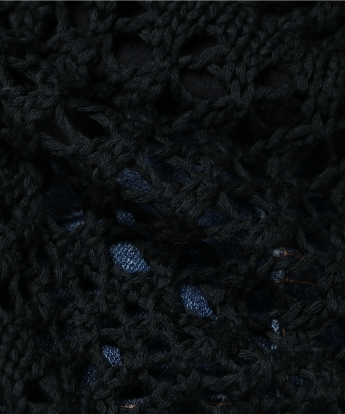 archives（アルシーヴ）の「カギ針編みロングカーディガン（カーディガン/ボレロ・レディース・レンガ/アイボリー/ブラック・MEDIUM）」の11枚目の写真