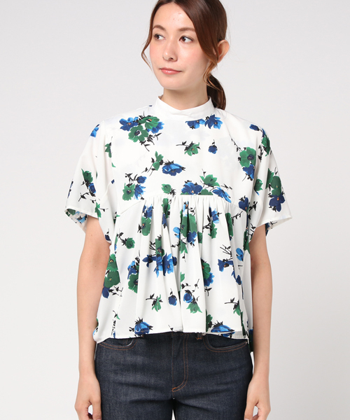 CLANE（クラネ）の「CLASSIC FLOWER BALLOON TOPS（シャツ