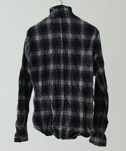 wjk black(ダブルジェイケイブラック)の「【wjk black】≪STUDIOUS限定≫ネルチェックワッシャースタンドシャツ(シャツ/ブラウス・メンズ・ネイビー/ブラック/レッド・1/3/2)」の7枚目の写真