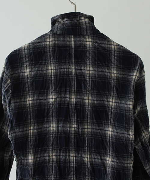 wjk black(ダブルジェイケイブラック)の「【wjk black】≪STUDIOUS限定≫ネルチェックワッシャースタンドシャツ(シャツ/ブラウス・メンズ・ネイビー/ブラック/レッド・1/3/2)」の8枚目の写真