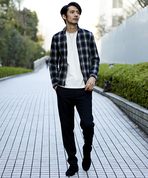 wjk black(ダブルジェイケイブラック)の「【wjk black】≪STUDIOUS限定≫ネルチェックワッシャースタンドシャツ(シャツ/ブラウス・メンズ・ネイビー/ブラック/レッド・1/3/2)」の18枚目の写真
