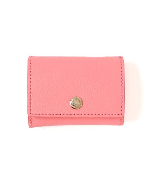 TOPKAPI（トプカピ）の「COLORATO［コロラート］角シボ型押し・三つ折りミニ財布（財布・レディース・ネイビー/ピンク/オレンジ/ミント/ブルーグレー/キャメル/ライトピンク/グレイッシュベージュ/レモンイエロー/ブラウン/グレー/ブラック/ライトカーキ・FREE）」の12枚目の写真