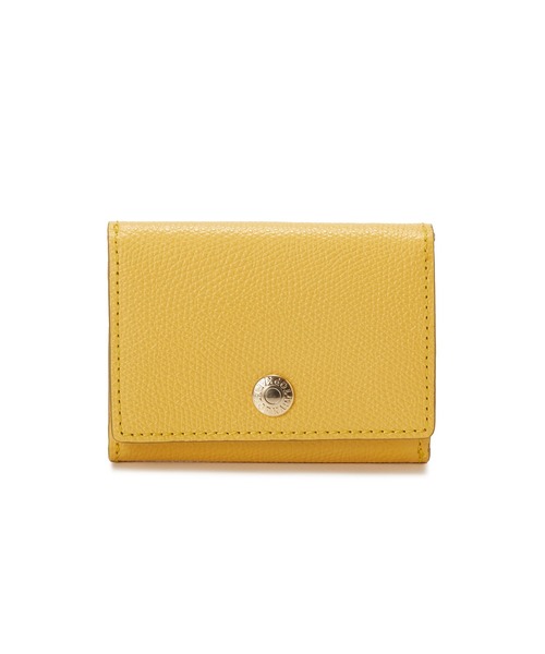 TOPKAPI（トプカピ）の「COLORATO［コロラート］角シボ型押し・三つ折りミニ財布（財布・レディース・ネイビー/ピンク/オレンジ/ミント/ブルーグレー/キャメル/ライトピンク/グレイッシュベージュ/レモンイエロー/ブラウン/グレー/ブラック/ライトカーキ・FREE）」の10枚目の写真