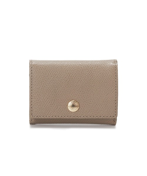 TOPKAPI（トプカピ）の「COLORATO［コロラート］角シボ型押し・三つ折りミニ財布（財布・レディース・ネイビー/ピンク/オレンジ/ミント/ブルーグレー/キャメル/ライトピンク/グレイッシュベージュ/レモンイエロー/ブラウン/グレー/ブラック/ライトカーキ・FREE）」の3枚目の写真