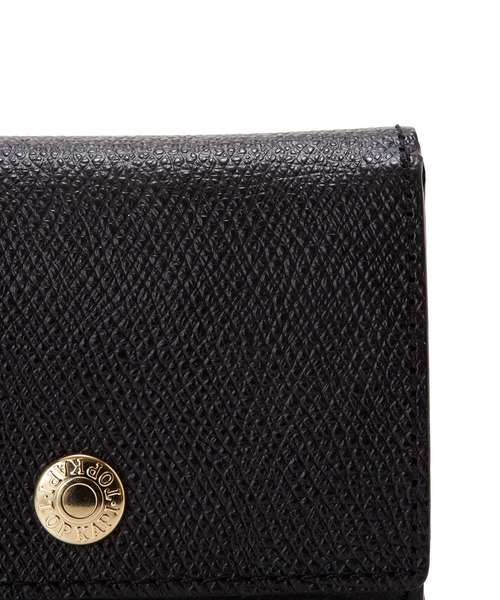 TOPKAPI（トプカピ）の「COLORATO［コロラート］角シボ型押し・三つ折りミニ財布（財布・レディース・ネイビー/ピンク/オレンジ/ミント/ブルーグレー/キャメル/ライトピンク/グレイッシュベージュ/レモンイエロー/ブラウン/グレー/ブラック/ライトカーキ・FREE）」の14枚目の写真