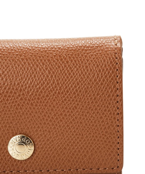 TOPKAPI（トプカピ）の「COLORATO［コロラート］角シボ型押し・三つ折りミニ財布（財布・レディース・ネイビー/ピンク/オレンジ/ミント/ブルーグレー/キャメル/ライトピンク/グレイッシュベージュ/レモンイエロー/ブラウン/グレー/ブラック/ライトカーキ・FREE）」の16枚目の写真