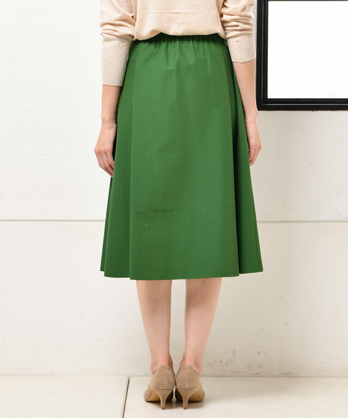 un dix cors（アンディコール）の「ランダムフレアスカート（スカート・レディース・チャコールグレー/ベージュ/グリーン・FREE）」の4枚目の写真