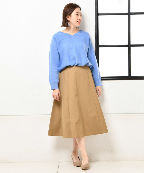 un dix cors（アンディコール）の「ランダムフレアスカート（スカート・レディース・チャコールグレー/ベージュ/グリーン・FREE）」の11枚目の写真