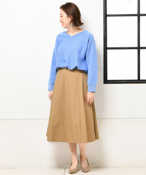 un dix cors（アンディコール）の「ランダムフレアスカート（スカート・レディース・チャコールグレー/ベージュ/グリーン・FREE）」の12枚目の写真