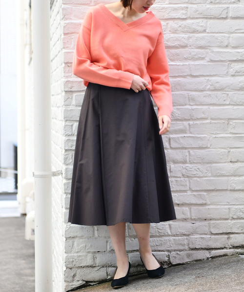 un dix cors（アンディコール）の「ランダムフレアスカート（スカート・レディース・チャコールグレー/ベージュ/グリーン・FREE）」の14枚目の写真