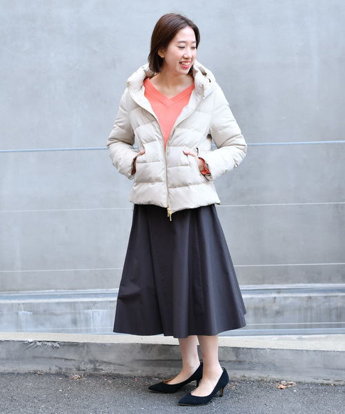 un dix cors（アンディコール）の「ランダムフレアスカート（スカート・レディース・チャコールグレー/ベージュ/グリーン・FREE）」の17枚目の写真