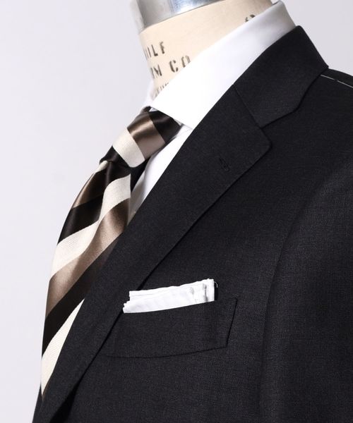 SHIPS（シップス）の「SD:  モガドール/サテン ストライプ ネクタイ（ネクタイ・メンズ・ネイビー/オリーブ/ブラウン/ワイン・3）」の2枚目の写真