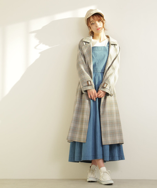 FREE'S MART(フリーズマート)の「◆グレンチェックトレンチコート(トレンチコート・レディース・グレー系その他/ベージュ系その他・SMALL/MEDIUM)」の12枚目の写真