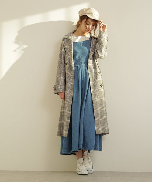 FREE'S MART(フリーズマート)の「◆グレンチェックトレンチコート(トレンチコート・レディース・グレー系その他/ベージュ系その他・SMALL/MEDIUM)」の10枚目の写真