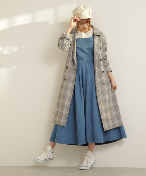 FREE'S MART(フリーズマート)の「◆グレンチェックトレンチコート(トレンチコート・レディース・グレー系その他/ベージュ系その他・SMALL/MEDIUM)」の14枚目の写真