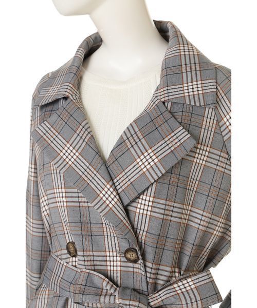 FREE'S MART(フリーズマート)の「◆グレンチェックトレンチコート(トレンチコート・レディース・グレー系その他/ベージュ系その他・SMALL/MEDIUM)」の20枚目の写真