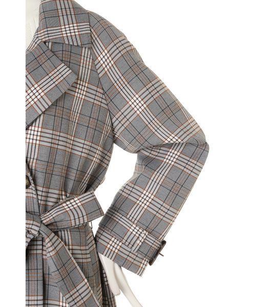 FREE'S MART(フリーズマート)の「◆グレンチェックトレンチコート(トレンチコート・レディース・グレー系その他/ベージュ系その他・SMALL/MEDIUM)」の21枚目の写真