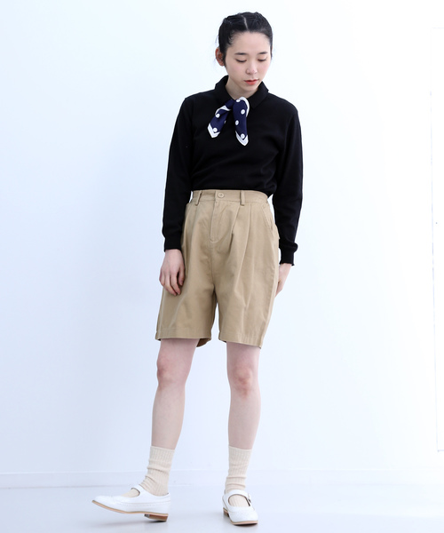 merlot plus(メルロープリュス)の「ドット柄バンダナ6210(ストール/ショール・レディース・ホワイト/イエロー/ピンク/ネイビー・FREE)」の5枚目の写真