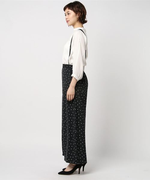 niko and...（ニコアンド）の「オリジナルサスペンダー付き2WAYドット柄（その他パンツ・レディース・ブラック/ブラウン/パープル・4/3）」の4枚目の写真