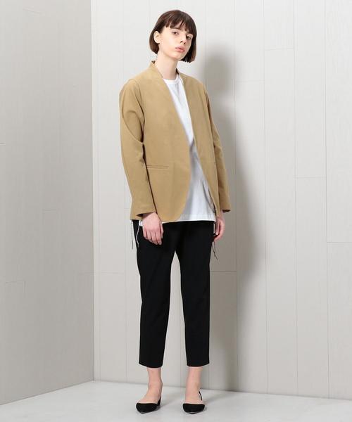 レディース H BEAUTY&YOUTH＊COLLAR LESS COAT