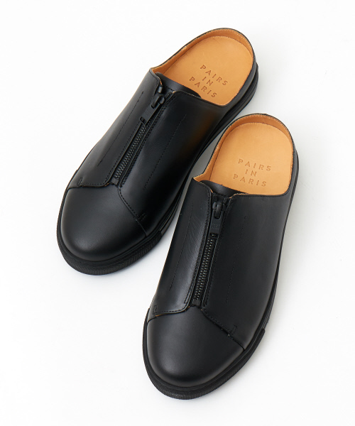 PAIRS IN PARIS（ペアーズインパリス）の「【ABAHOUSE×PAIRS IN PARIS/別注】ジップスリッポン（スニーカー・メンズ・アイボリー/ブラック・40/41/42）」の3枚目の写真