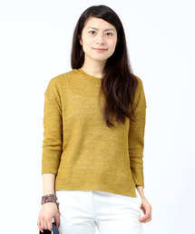 Demi-Luxe BEAMS | ○LAPIS LUCE / 5G リネン クルーネック プルオーバー(ニット/セーター)