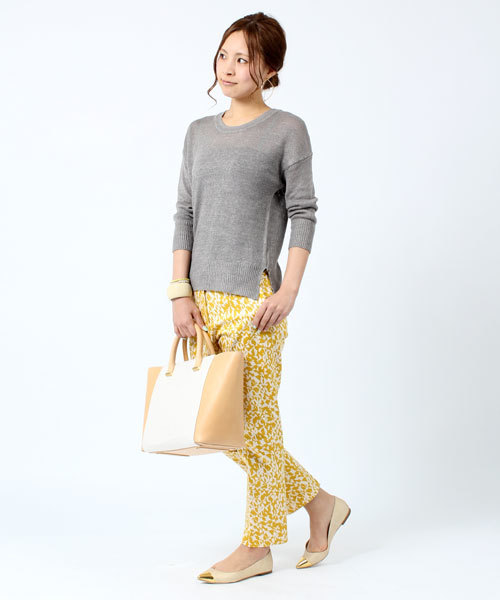 Demi-Luxe BEAMS（デミルクス ビームス）の「○LAPIS LUCE / 5G リネン クルーネック プルオーバー（ニット/セーター・レディース・シルバー/イエロー系その他・ONE SIZE）」の10枚目の写真