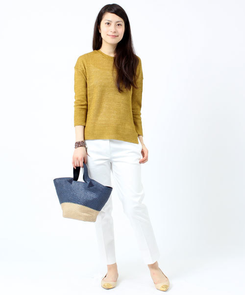 Demi-Luxe BEAMS（デミルクス ビームス）の「○LAPIS LUCE / 5G リネン クルーネック プルオーバー（ニット/セーター・レディース・シルバー/イエロー系その他・ONE SIZE）」の12枚目の写真