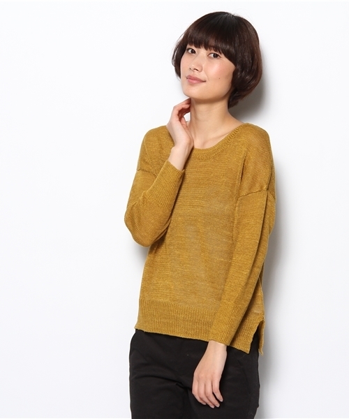 Demi-Luxe BEAMS（デミルクス ビームス）の「○LAPIS LUCE / 5G リネン クルーネック プルオーバー（ニット/セーター・レディース・シルバー/イエロー系その他・ONE SIZE）」の13枚目の写真