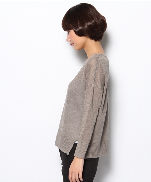 Demi-Luxe BEAMS（デミルクス ビームス）の「○LAPIS LUCE / 5G リネン クルーネック プルオーバー（ニット/セーター・レディース・シルバー/イエロー系その他・ONE SIZE）」の4枚目の写真