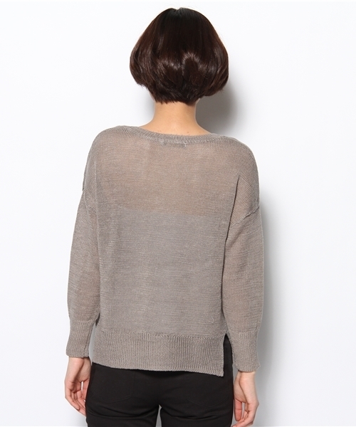 Demi-Luxe BEAMS（デミルクス ビームス）の「○LAPIS LUCE / 5G リネン クルーネック プルオーバー（ニット/セーター・レディース・シルバー/イエロー系その他・ONE SIZE）」の5枚目の写真