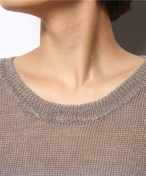 Demi-Luxe BEAMS（デミルクス ビームス）の「○LAPIS LUCE / 5G リネン クルーネック プルオーバー（ニット/セーター・レディース・シルバー/イエロー系その他・ONE SIZE）」の6枚目の写真