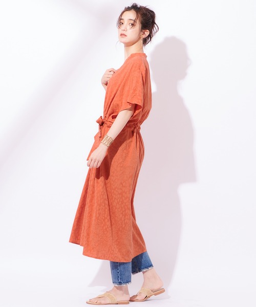 CIAOPANIC(チャオパニック)の「ウエストサイドリボンワンピース(ワンピース・レディース・オフホワイト/オレンジ・FREE)」の6枚目の写真